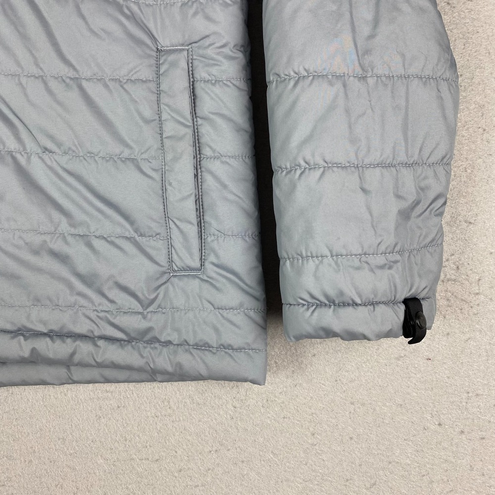 The North Face boys jacket M 10 12 Puffer Sherpa Boy Quilted gray black pockets - Picture 3 of 13
